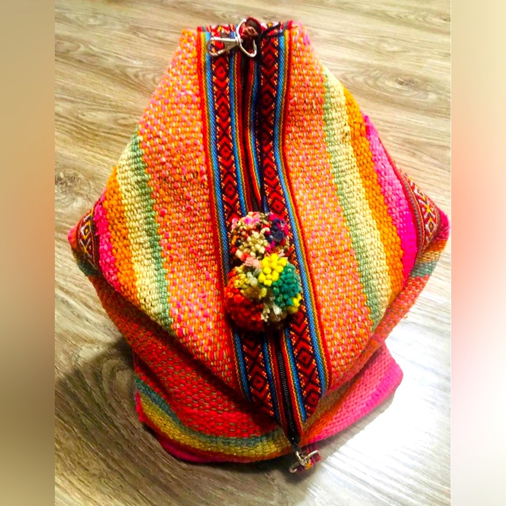 Andean Peruvian  backpack 🎒sheep wool